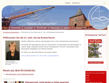 Tablet Screenshot of kirchenkreis-bremerhaven.de